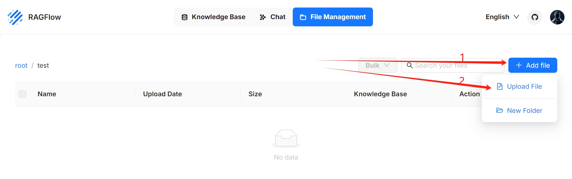upload file