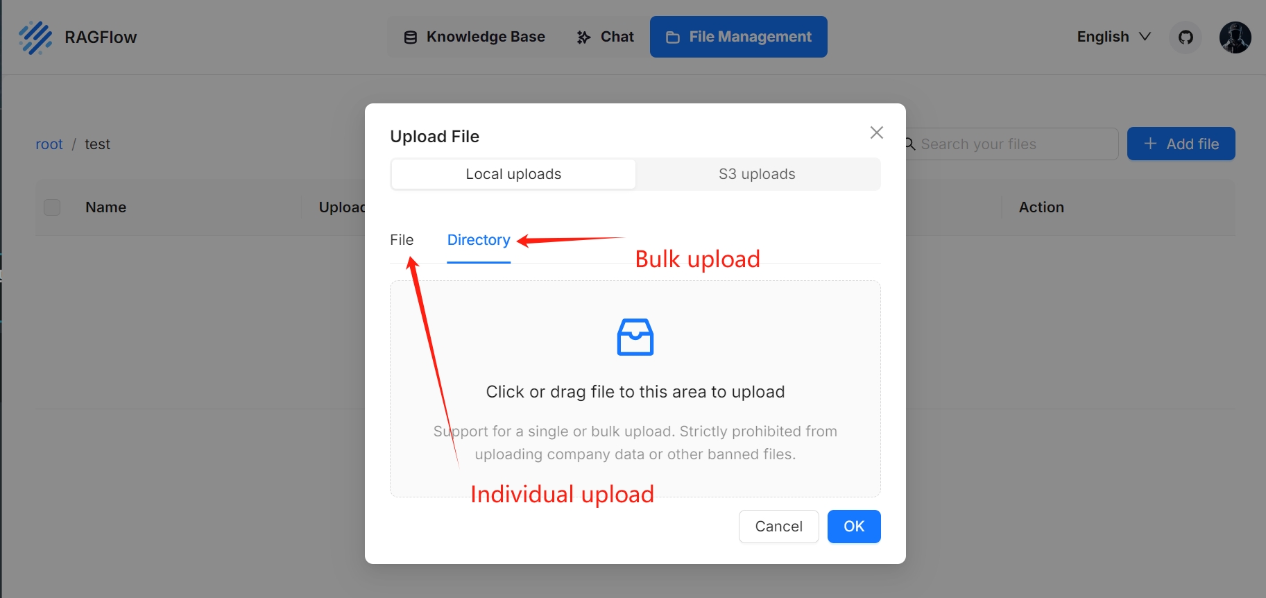 bulk upload
